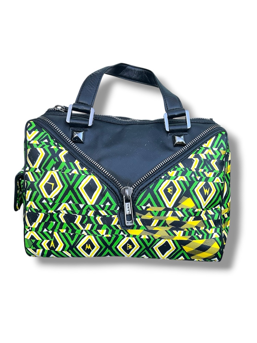 L.a.m.b. Gwen Stefani Worthington Satchel Bag In Africian Argyle Motif